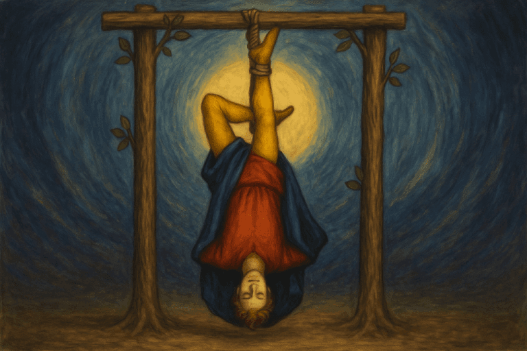 Immagine copertina articolo L'Appeso: il sacrificio che porta a nuova visione Immagine copertina articolo L'Appeso: il sacrificio che porta a nuova visione