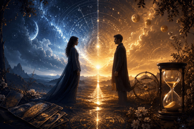 Immagine copertina articolo Sincronicità o Destino? Come capire se un incontro è una lezione karmica Immagine copertina articolo Sincronicità o Destino? Come capire se un incontro è una lezione karmica