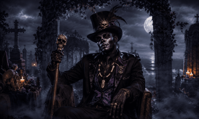 Immagine copertina articolo Baron Samedi: il signore dei cimiteri e dei confini tra vita e morte Immagine copertina articolo Baron Samedi: il signore dei cimiteri e dei confini tra vita e morte