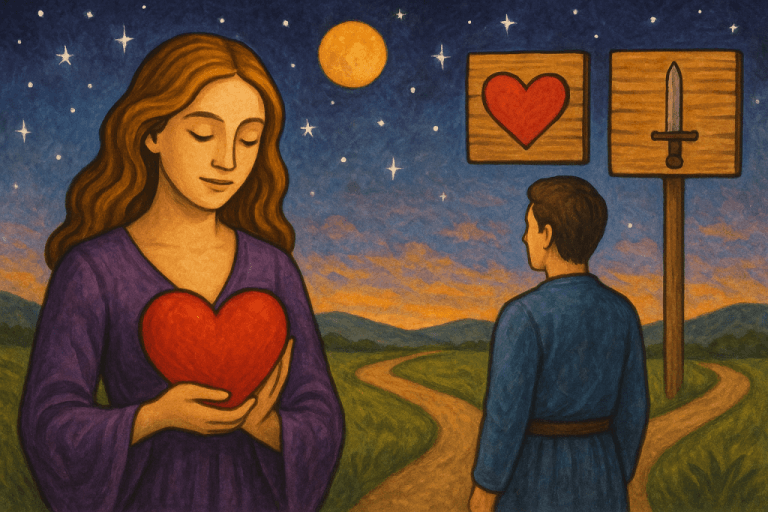 Immagine copertina articolo Gli Amanti nei Tarocchi: Quando il Cuore e la Scelta si Incontrano Immagine copertina articolo Gli Amanti nei Tarocchi: Quando il Cuore e la Scelta si Incontrano